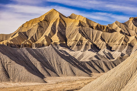Bentonite Hills-Capitol Reef-Utah White Modern Wood Framed Art Print with Double Matting by Ford, John