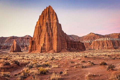 Temple of the Sun-Capitol Reef-Utah White Modern Wood Framed Art Print with Double Matting by Ford, John