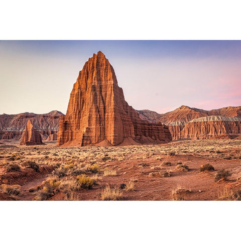 Temple of the Sun-Capitol Reef-Utah Black Modern Wood Framed Art Print by Ford, John