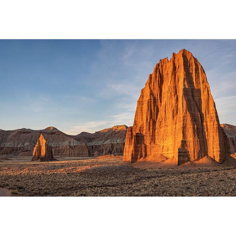 Temple of the Sun-Capitol Reef-Utah Gold Ornate Wood Framed Art Print with Double Matting by Ford, John