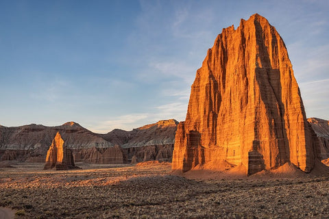 Temple of the Sun-Capitol Reef-Utah White Modern Wood Framed Art Print with Double Matting by Ford, John