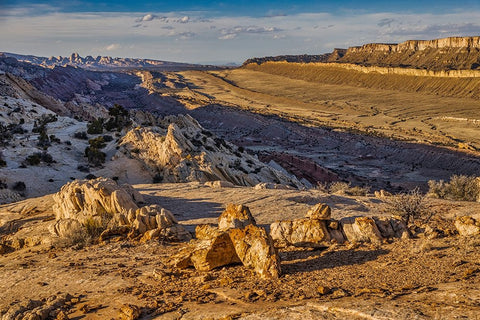 Strike Valley Outlook-Escalante-Utah White Modern Wood Framed Art Print with Double Matting by Ford, John