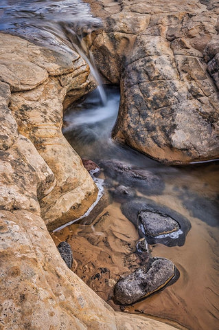 Whirlpools-Escalante-Utah White Modern Wood Framed Art Print with Double Matting by Ford, John