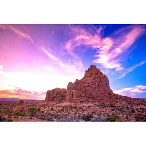 Arches National Park evening light-USA-Utah Black Modern Wood Framed Art Print by Eggers, Terry