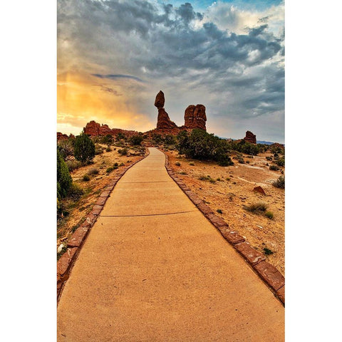 Arches National Park evening light-USA-Utah Black Modern Wood Framed Art Print by Eggers, Terry