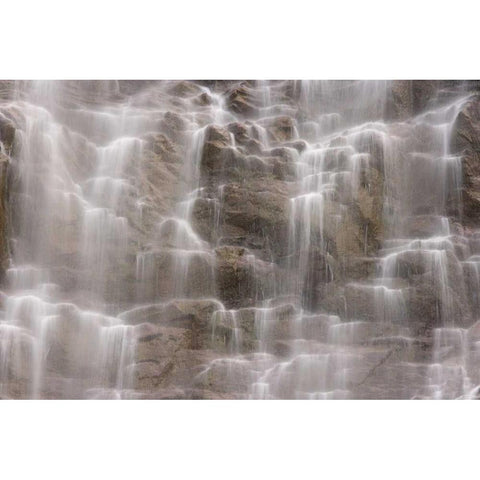 Washington, Mount Rainier NP View of Spray Falls Black Modern Wood Framed Art Print by Paulson, Don