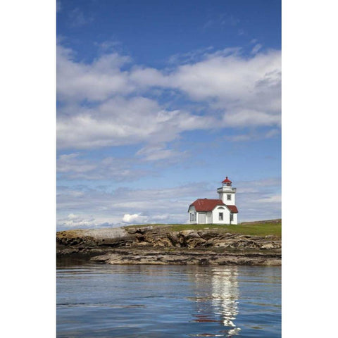 Washington, San Juan Ils Patos Island Lighthouse Black Modern Wood Framed Art Print by Paulson, Don