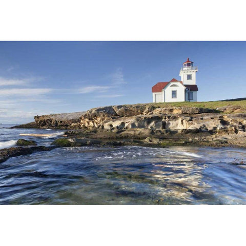 Washington, San Juan Ils Patos Island Lighthouse Black Modern Wood Framed Art Print by Paulson, Don