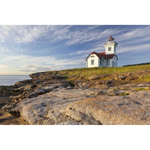Washington, San Juan Ils Patos Island Lighthouse Gold Ornate Wood Framed Art Print with Double Matting by Paulson, Don