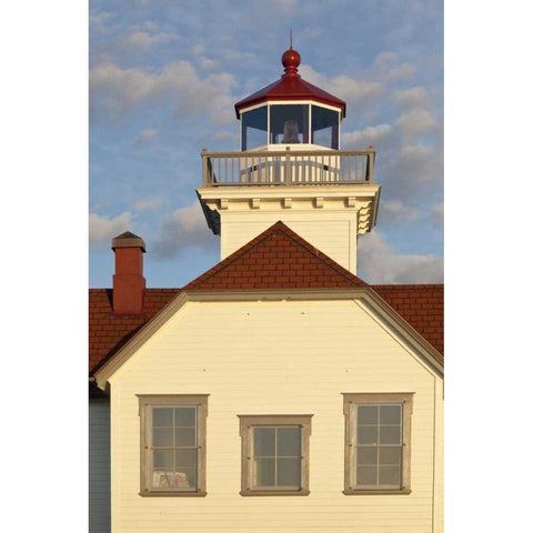 Washington, San Juan Ils Patos Island Lighthouse Black Modern Wood Framed Art Print by Paulson, Don