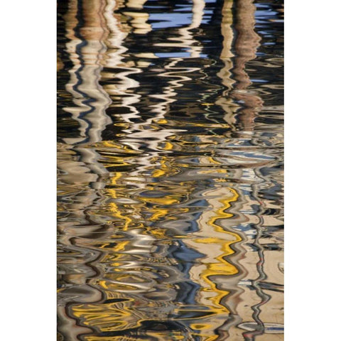USA, Alaska, Ketchikan Reflections in water Gold Ornate Wood Framed Art Print with Double Matting by Paulson, Don