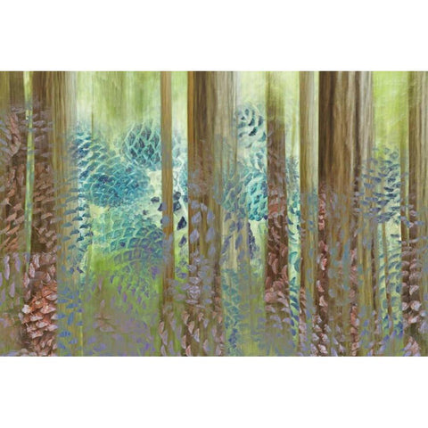 WA, Seabeck Collage of pine cones and trees Gold Ornate Wood Framed Art Print with Double Matting by Paulson, Don