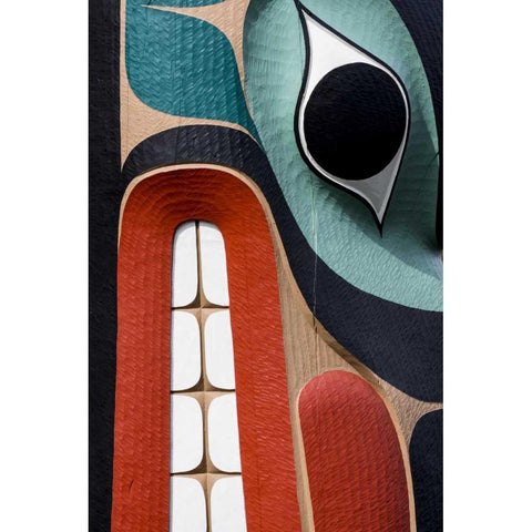 USA, Washington State, Jamestown Totem art PR Black Modern Wood Framed Art Print by Paulson, Don