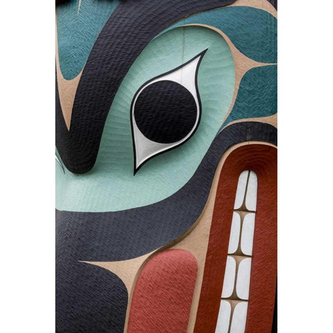 USA, Washington State, Jamestown Totem art PR Gold Ornate Wood Framed Art Print with Double Matting by Paulson, Don