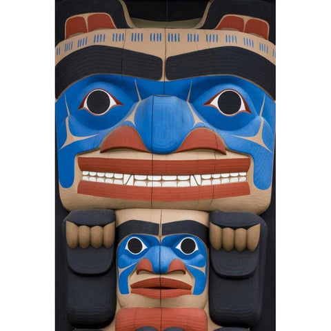 USA, Washington State, Jamestown Totem art PR Gold Ornate Wood Framed Art Print with Double Matting by Paulson, Don