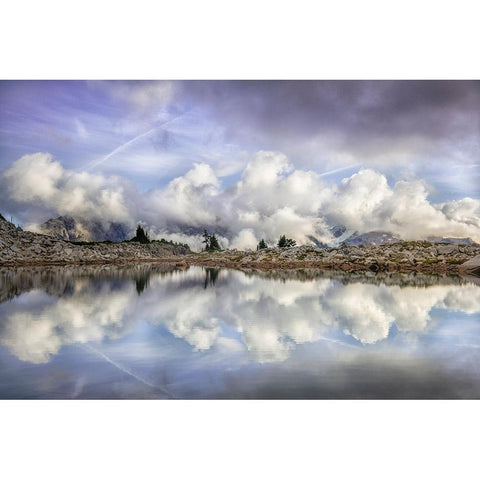 USA-Washington-Alpine Lakes Wilderness-Sunrise on Tank Lake Black Modern Wood Framed Art Print by Jaynes Gallery