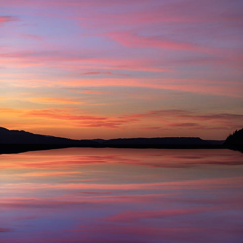 USA-Washington State-Seabeck Composite sunset over Hood Canal Black Modern Wood Framed Art Print by Jaynes Gallery