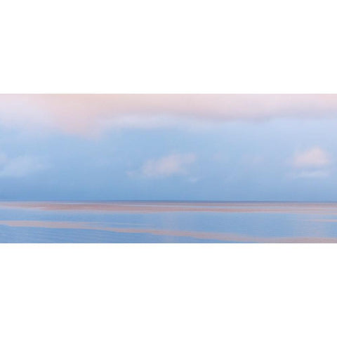 USA-Washington State-Seabeck Pastel sunrise panoramic over Hood Canal Black Modern Wood Framed Art Print by Jaynes Gallery