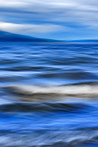 USA- Washington State- Seabeck. Hood Canal abstract. Black Ornate Wood Framed Art Print with Double Matting by Jaynes Gallery