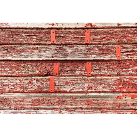 Latah-Washington State-USA-Peeling red paint on a weathered old barn Gold Ornate Wood Framed Art Print with Double Matting by Wilson, Emily M.
