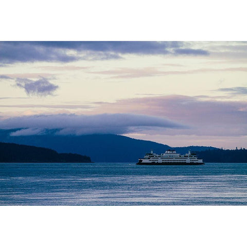 Anacortes-Washington State-USA-Washington State Ferry Black Modern Wood Framed Art Print with Double Matting by Sienda, Jolly
