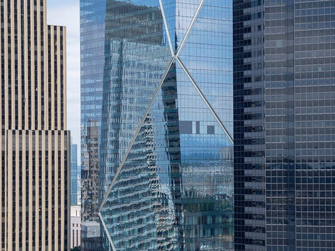 WA-Seattle-F5 Tower reflections Black Ornate Wood Framed Art Print with Double Matting by Wild, Jamie and Judy