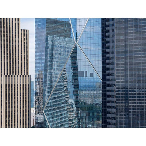 WA-Seattle-F5 Tower reflections Gold Ornate Wood Framed Art Print with Double Matting by Wild, Jamie and Judy