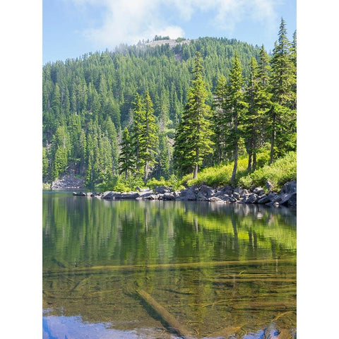 Washington State-Central Cascades-Mason Lake Black Modern Wood Framed Art Print with Double Matting by Wild, Jamie and Judy