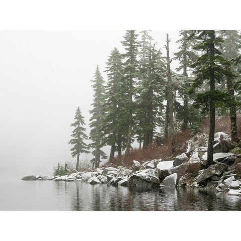 Washington State-Central Cascades Mason Lake Black Modern Wood Framed Art Print by Wild, Jamie and Judy