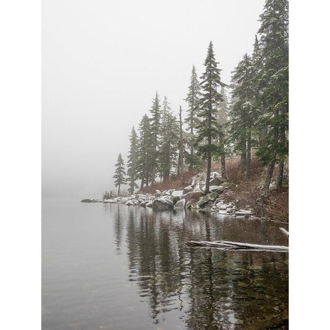 Washington State-Central Cascades Mason Lake Black Modern Wood Framed Art Print by Wild, Jamie and Judy