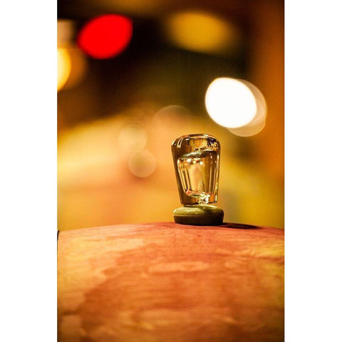 Washington State-Red Mountain Glass bung on a barrel in the Col Solare winery Black Modern Wood Framed Art Print by Duval, Richard