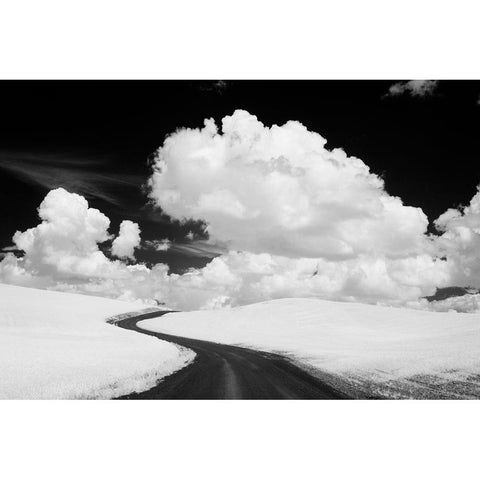 USA-Washington State-Country backroad White Modern Wood Framed Art Print by Eggers, Terry