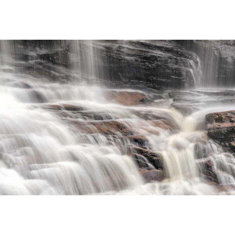 West Virginia, Davis, Blackwater Falls The falls White Modern Wood Framed Art Print by OBrien, Jay