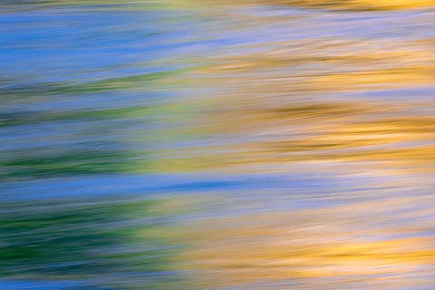 Sunset colors and trees reflecting on Snake River-Grand Teton National Park-Wyoming White Modern Wood Framed Art Print with Double Matting by Jones, Adam