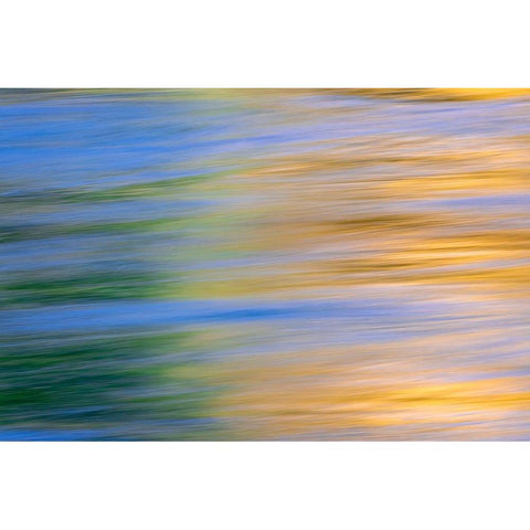 Sunset colors and trees reflecting on Snake River-Grand Teton National Park-Wyoming Black Modern Wood Framed Art Print with Double Matting by Jones, Adam