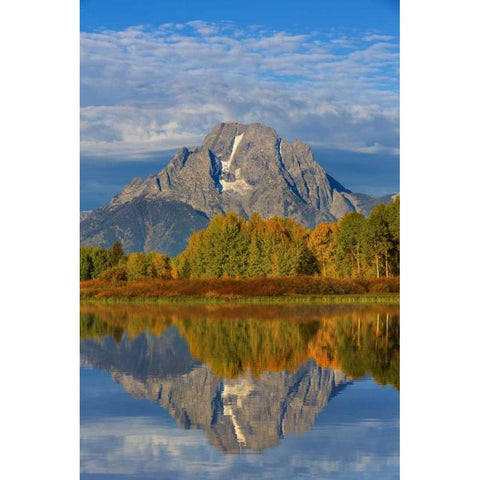 Wyoming, Grand Teton NP Sunrise on Snake River Black Modern Wood Framed Art Print with Double Matting by Paulson, Don