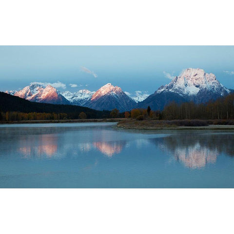 Oxbow Bend-Autumn Sunrise Black Modern Wood Framed Art Print by Archer, Ken