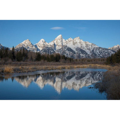 Grand Tetons-late autumn Black Modern Wood Framed Art Print by Archer, Ken