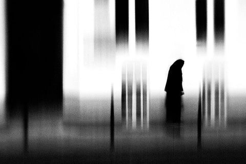 Untitled Black Ornate Wood Framed Art Print with Double Matting by Bousca, Bogdan