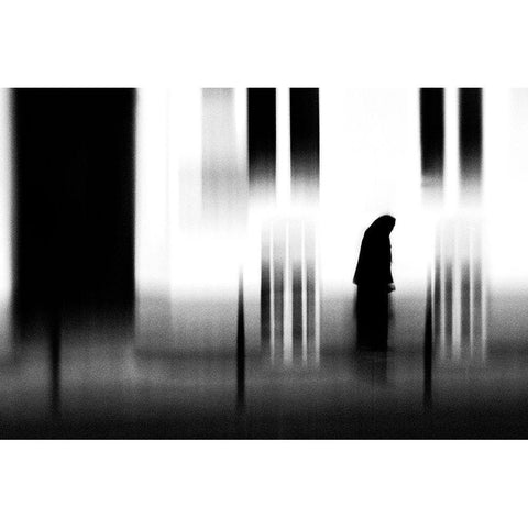 Untitled Black Modern Wood Framed Art Print by Bousca, Bogdan