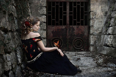 Untitled White Modern Wood Framed Art Print with Double Matting by Elyzaly