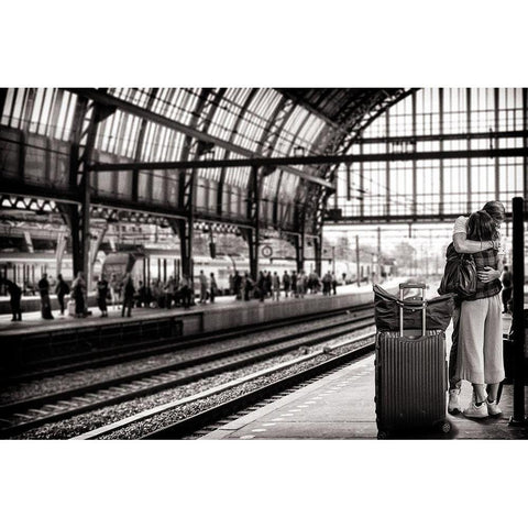 Goodbye My Love White Modern Wood Framed Art Print by Baetsen, Tom