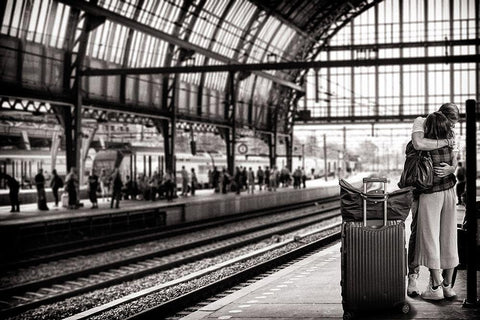 Goodbye My Love White Modern Wood Framed Art Print with Double Matting by Baetsen, Tom