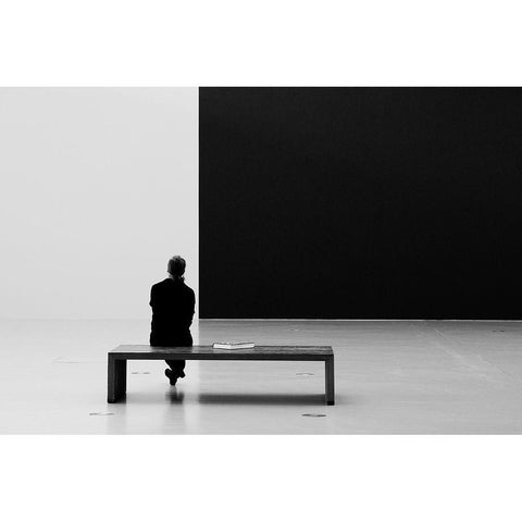 Black A White White Modern Wood Framed Art Print by Schuster, Inge