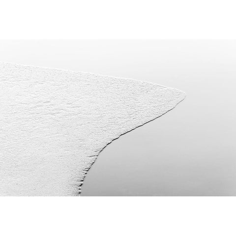 White Black Modern Wood Framed Art Print by Ghesquiere, Hilde