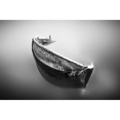 Solitude White Modern Wood Framed Art Print by Valdivieso, Miguel