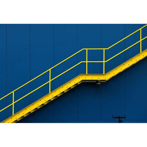 Bycicle Black Modern Wood Framed Art Print by Hawerkamp, Hans-Wolfgang