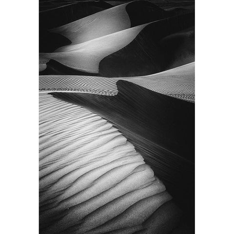 Desert Light Black Modern Wood Framed Art Print with Double Matting by Al Adwan, Rami