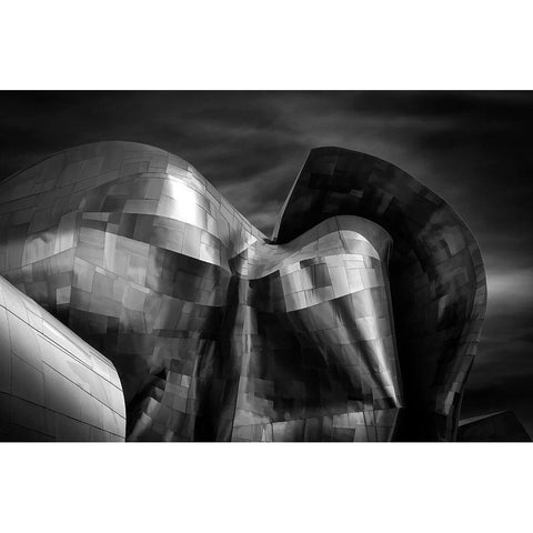 Museum Of Pop Culture-Seattle Black Modern Wood Framed Art Print with Double Matting by E. Karcz, Gary