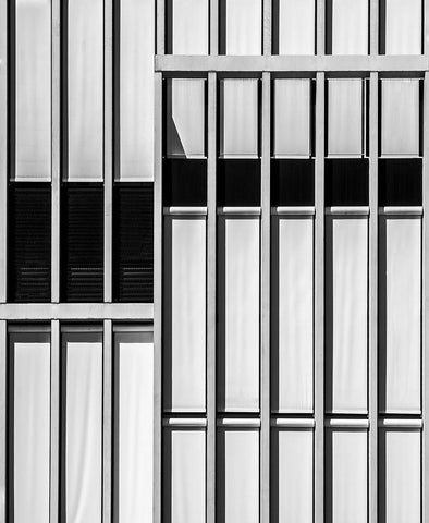 Abacus Wall White Modern Wood Framed Art Print with Double Matting by Claes, Gilbert